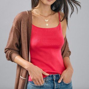 NEW ANTHROPOLOGIE Rashida Sweater Tank Top XS Magenta Pink